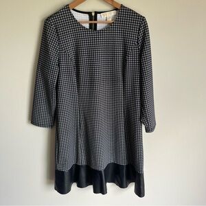 MICHAEL Michael Kors NWT Black and White Houndstooth Print Dress Size XL